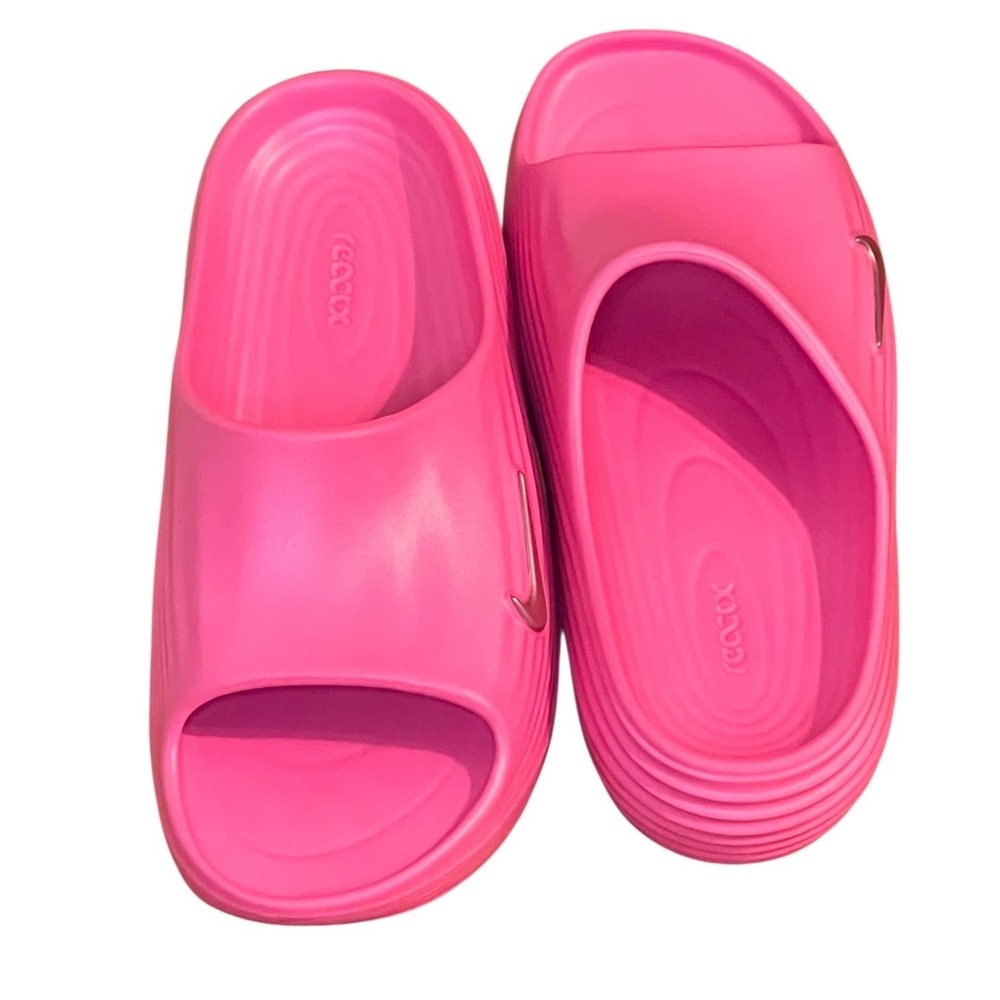 Nike ReactX Rejuven8 Recovery‎ Slides Pink Pinksicle Slip-On Women 11
